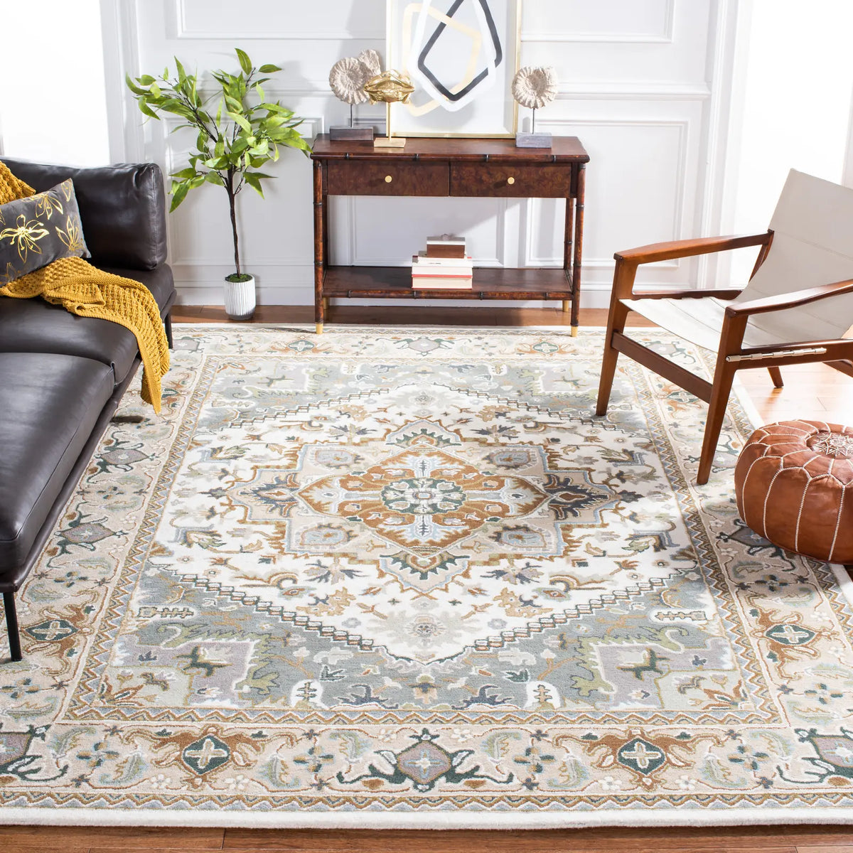 Safavieh Heritage 10'-0" x 14'-0" Rug in Ivory / Light Blue