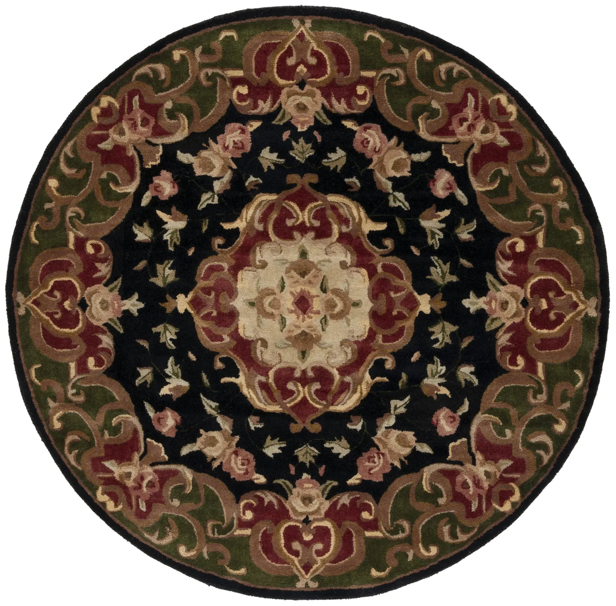 Safavieh Classic 6'-0" x 6'-0" Rug in Black / Green