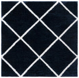 Safavieh Tahoe Shag 6'-7" x 6'-7" Rug in Navy / White