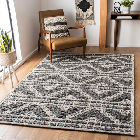 Safavieh Trace 4'-0" x 6'-0" Rug in Grey / Charcoal