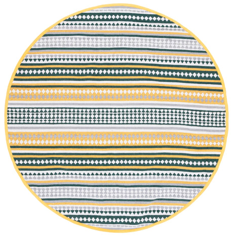 Safavieh Montauk 6'-0" x 6'-0" Rug in Yellow / Ivory