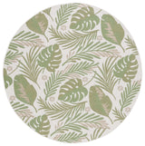 Safavieh Courtyard 6'-7" x 6'-7" Rug in Ivory / Green