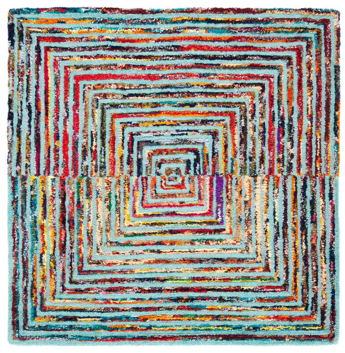 Safavieh Nantucket 4'-0" x 4'-0" Rug in Teal