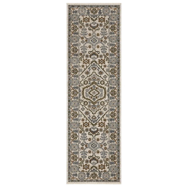 Oriental Weavers Sphinx HASTINGS HA02I Ivory Floral Rugs - runner
