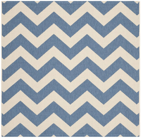 Safavieh Courtyard 5'-3" x 5'-3" Rug in Blue / Beige