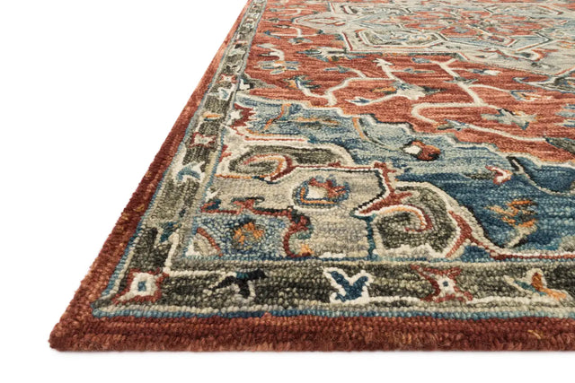 Loloi Victoria Vk-15 Red/Multi Rug - rug corner