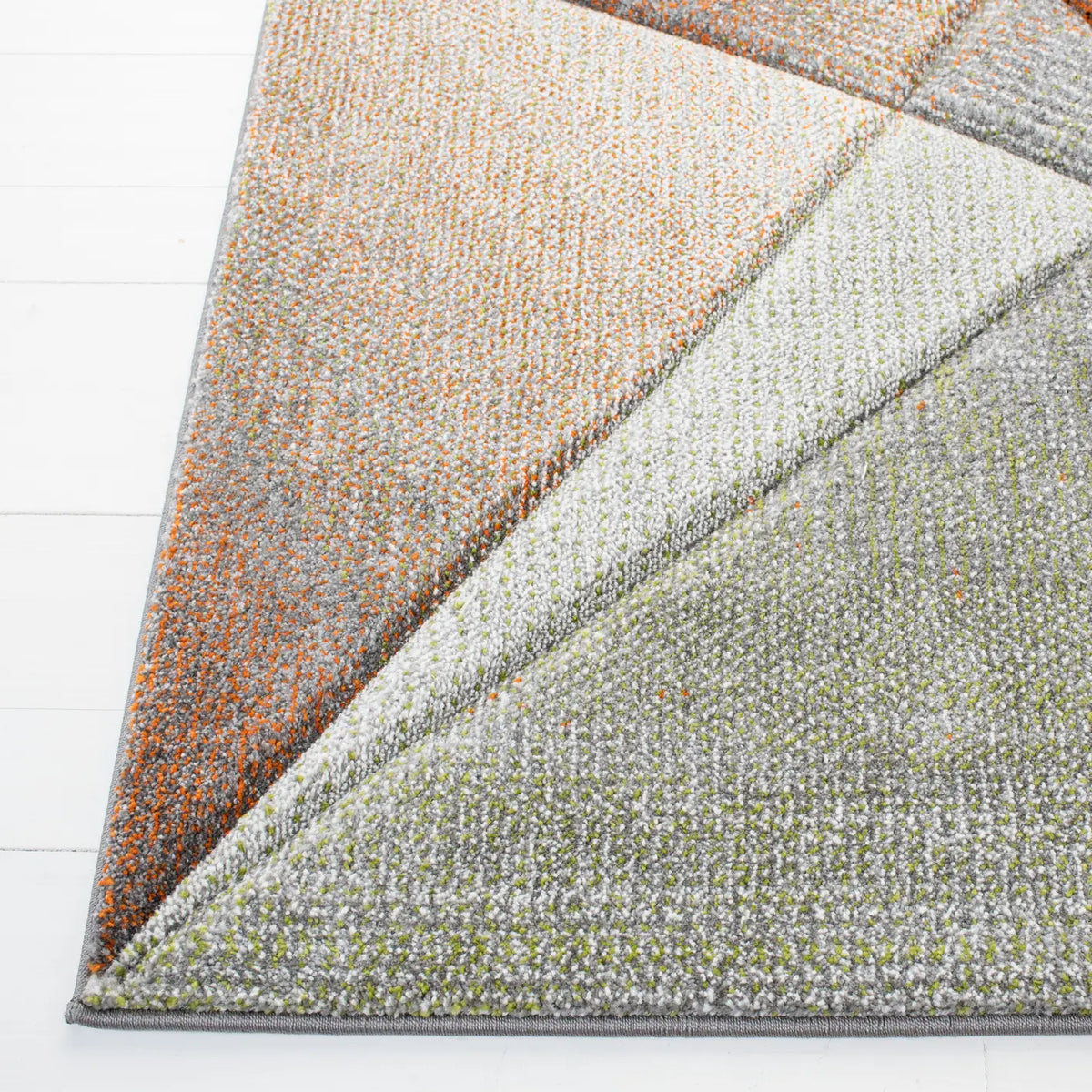 Safavieh Hollywood 4'-0" x 6'-0" Rug in Grey / Orange
