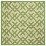 Safavieh Courtyard 5'-3" x 5'-3" Rug in Beige / Green