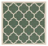 Safavieh Courtyard 6'-7" x 6'-7" Rug in Dark Green / Beige