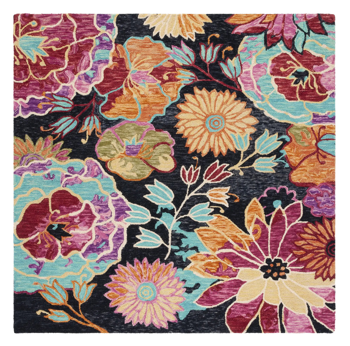 Safavieh Aspen 7'-0" x 7'-0" Rug in Charcoal / Blue