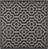 Safavieh Courtyard 7'-10" x 7'-10" Rug in Black / Beige
