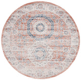 Safavieh Madison 800 6'-7" x 6'-7" Rug in Rust / Ivory