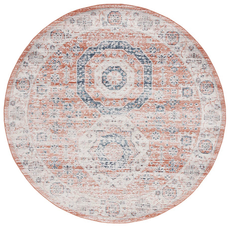 Safavieh Madison 800 6'-7" x 6'-7" Rug in Rust / Ivory