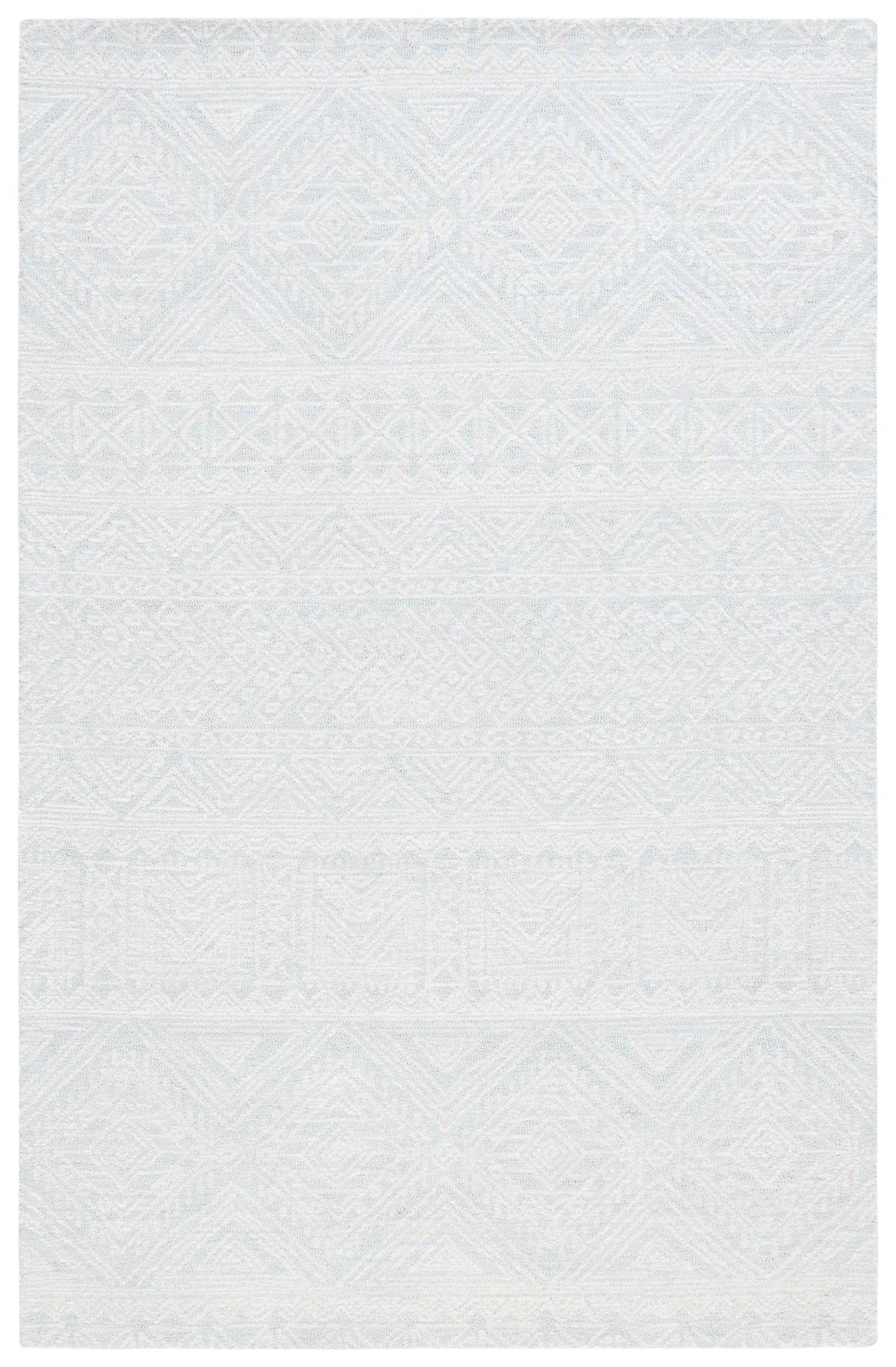 Safavieh Micro-Loop 4'-0" x 6'-0" Rug in Light Grey / Ivory