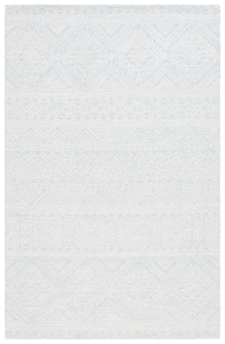 Safavieh Micro-Loop 4'-0" x 6'-0" Rug in Light Grey / Ivory
