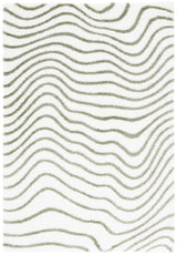 Safavieh Tahoe Shag 4'-0" x 6'-0" Rug in Ivory / Green