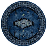 Safavieh Vintage Hamadan 6'-7" x 6'-7" Rug in Blue / Black