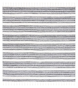 Safavieh Moroccan Tassel Shag 6'-7" x 6'-7" Rug in Grey / Ivory