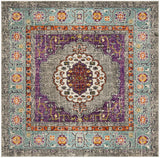 Safavieh Monaco 6'-7" x 6'-7" Rug in Violet / Light Blue