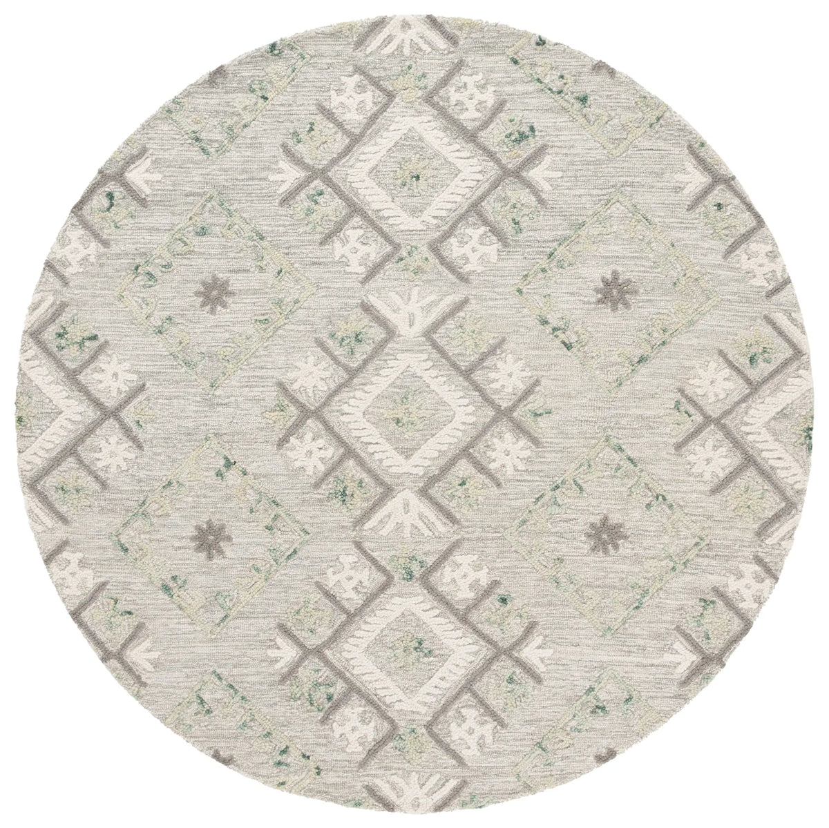 Safavieh Ebony 6'-0" x 6'-0" Rug in Ivory / Grey