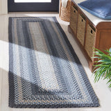 Safavieh Braided 2'-3" x 8'-0" Rug in Dark Grey / Blue