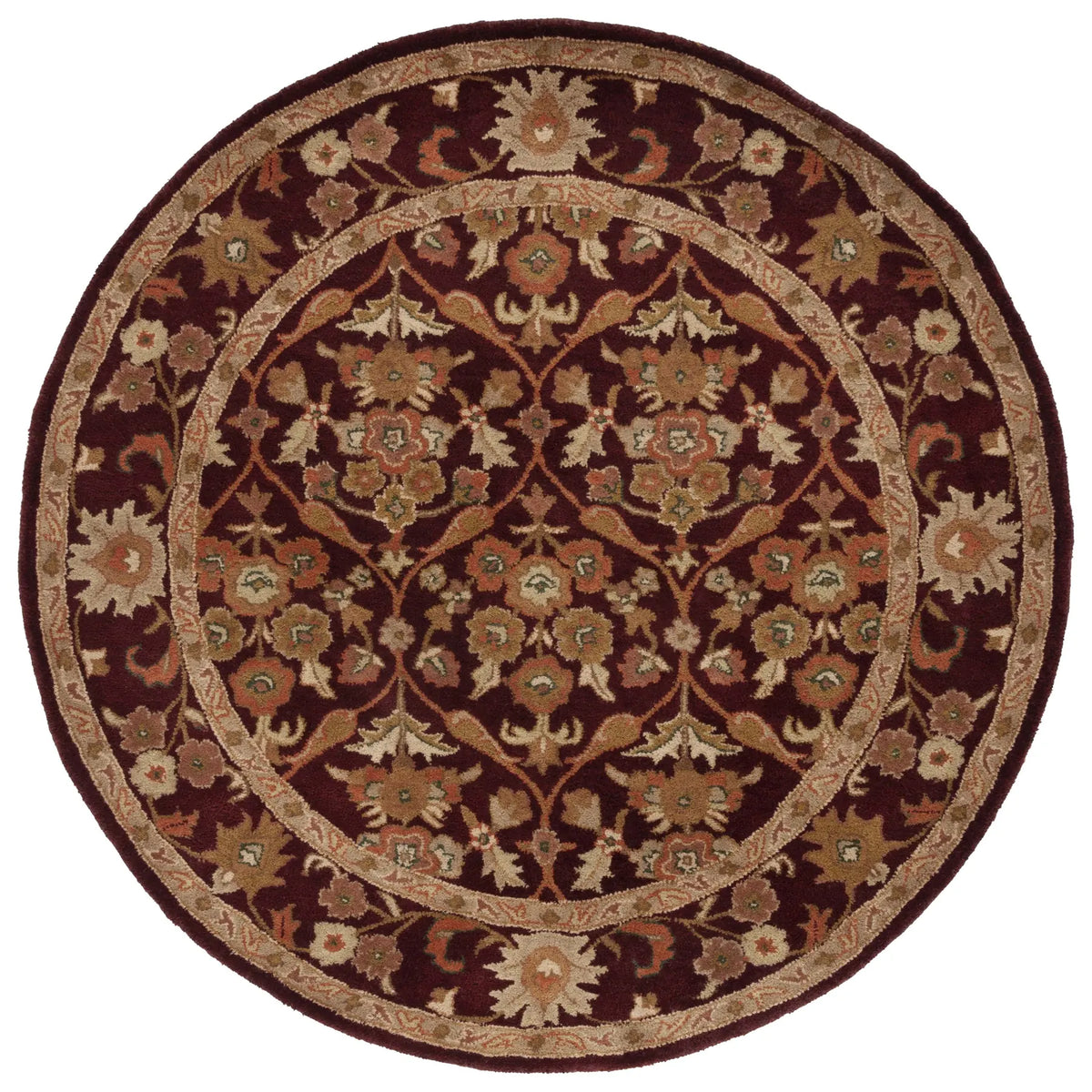 Safavieh Antiquity 6'-0" x 6'-0" Rug in Wine / Gold