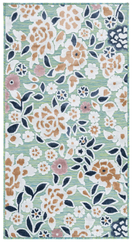 Safavieh Cabana 2'-7" x 5'-0" Rug in Green / Navy