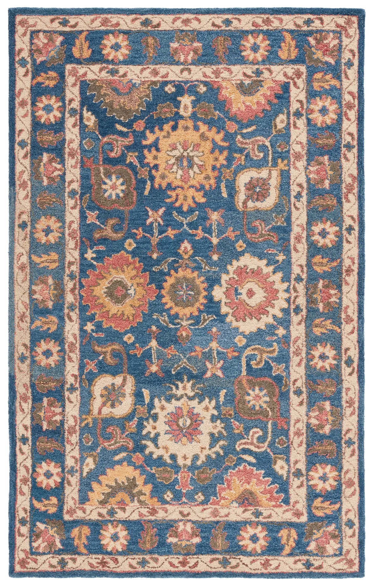 Safavieh Antiquity 4'-0" x 6'-0" Rug in Navy / Beige