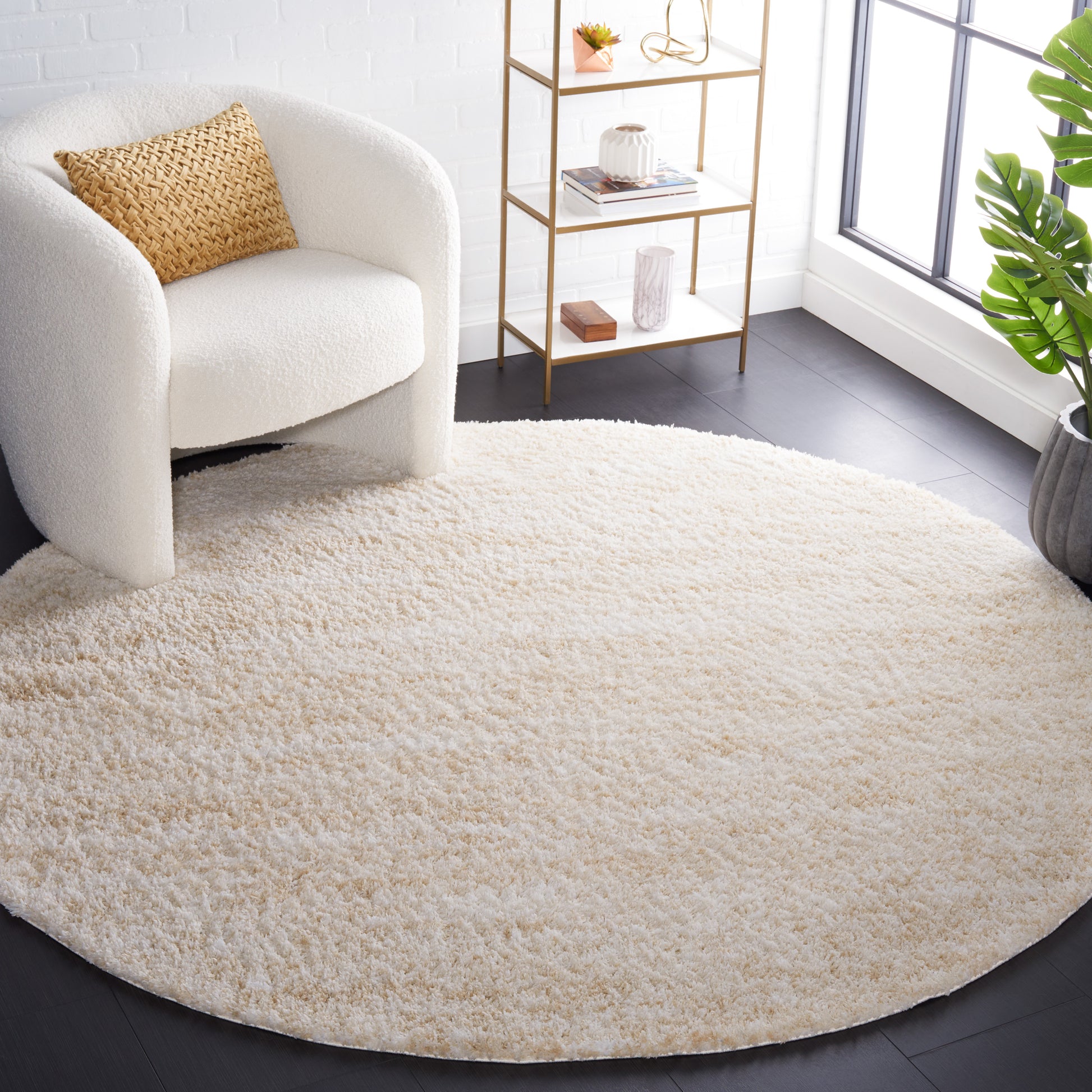 Safavieh Berber Shag Ber563A Ivory/Beige Area Rug