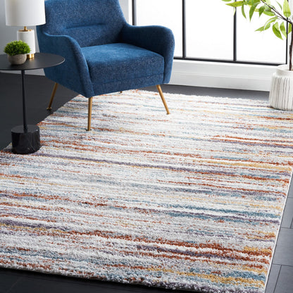 Safavieh Berber Shag Ber565A Blue Rust/Ivory Area Rug