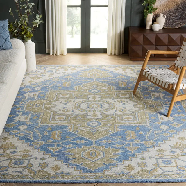 Safavieh Metro 8'-0" x 10'-0" Rug in Blue / Beige