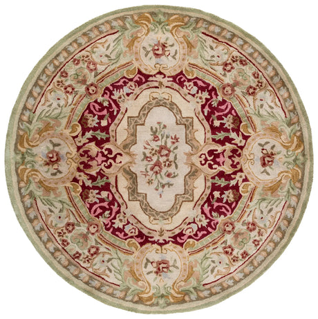 Safavieh Savonnerie 6'-0" x 6'-0" Rug in Red / Ivory