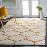 Safavieh Hudson Shag 4'-0" x 6'-0" Rug in Ivory / Gold