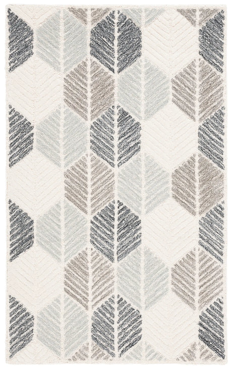 Safavieh Ebony 3'-0" x 5'-0" Rug in Grey / Ivory