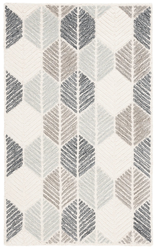 Safavieh Ebony 3'-0" x 5'-0" Rug in Grey / Ivory