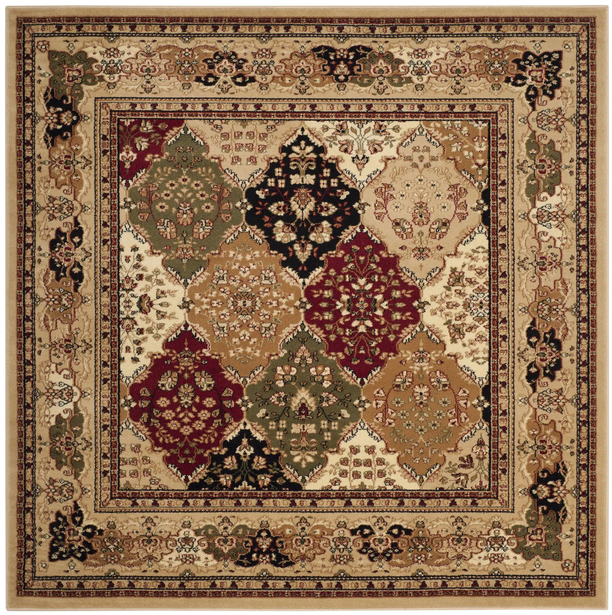 Safavieh Lyndhurst 6'-0" x 6'-0" Rug in Multi / Beige