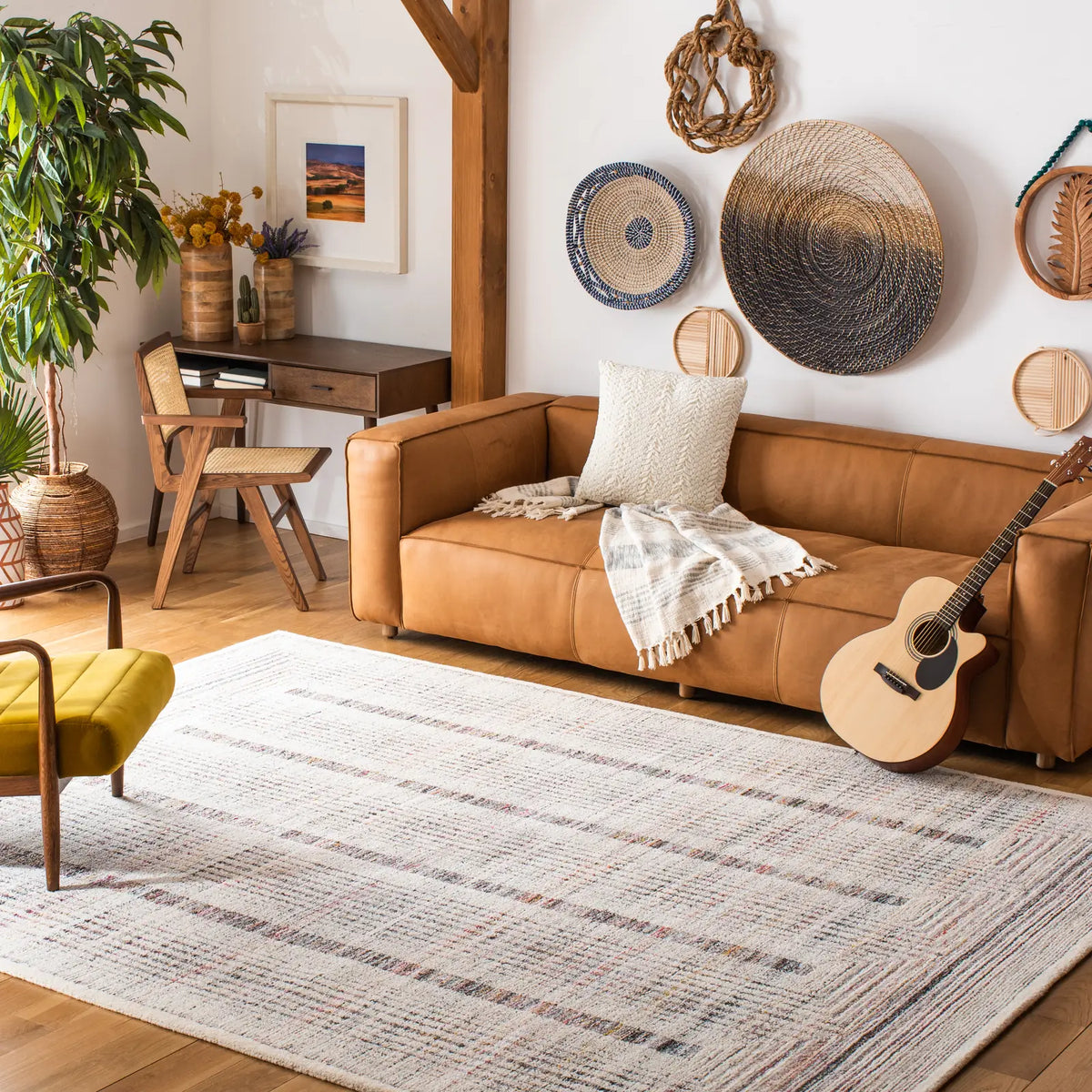 Safavieh Metro 6'-0" x 9'-0" Rug in Red / Ivory
