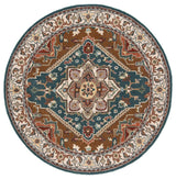 Safavieh Heritage 6'-0" x 6'-0" Rug in Dark Green / Brown