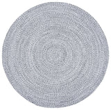 Safavieh Braided 5'-0" x 5'-0" Rug in Ivory / Black