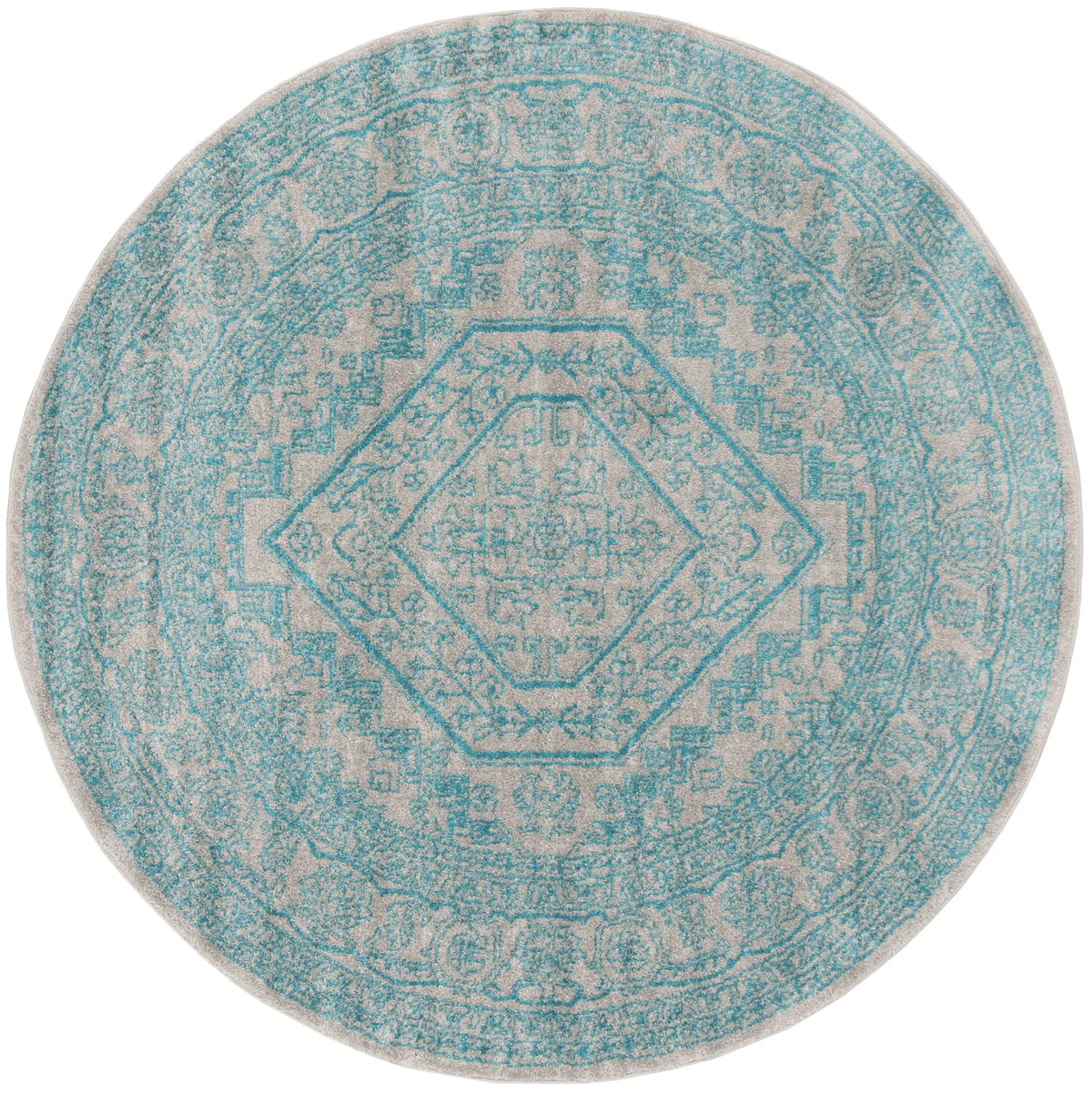 Safavieh Adirondack 6'-0" x 6'-0" Rug in Light Grey / Teal