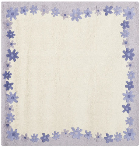 Safavieh Safavieh Kids 5'-0" x 5'-0" Rug in Ivory / Lavander