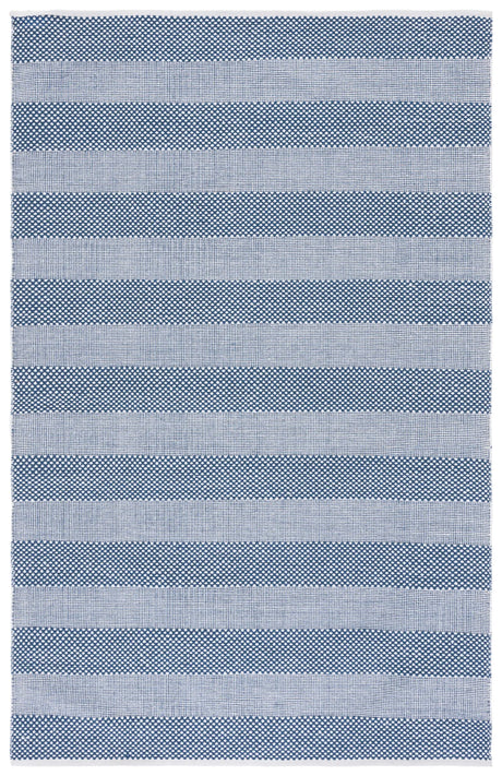 Safavieh Striped Kilim 4'-0" x 6'-0" Rug in Ivory / Blue