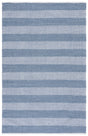 Safavieh Striped Kilim 4'-0" x 6'-0" Rug in Ivory / Blue
