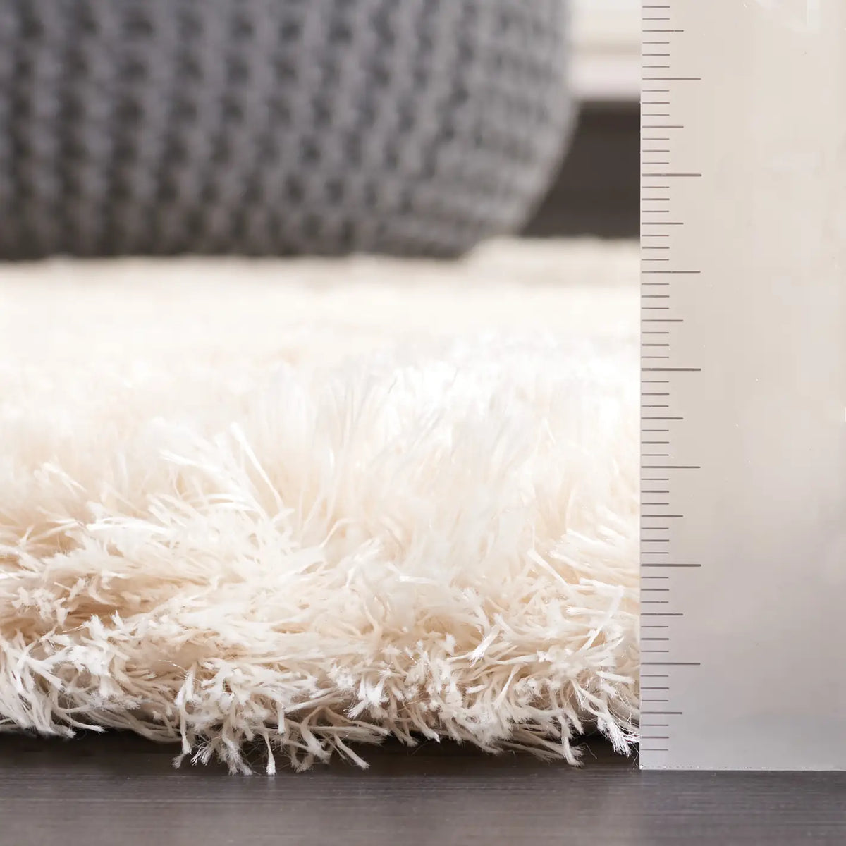 Safavieh Cloud Shag 4'-0" x 6'-0" Rug in Ivory / Grey