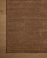 Loloi Sterling Stl-01 Mocha Rug - corner on wood
