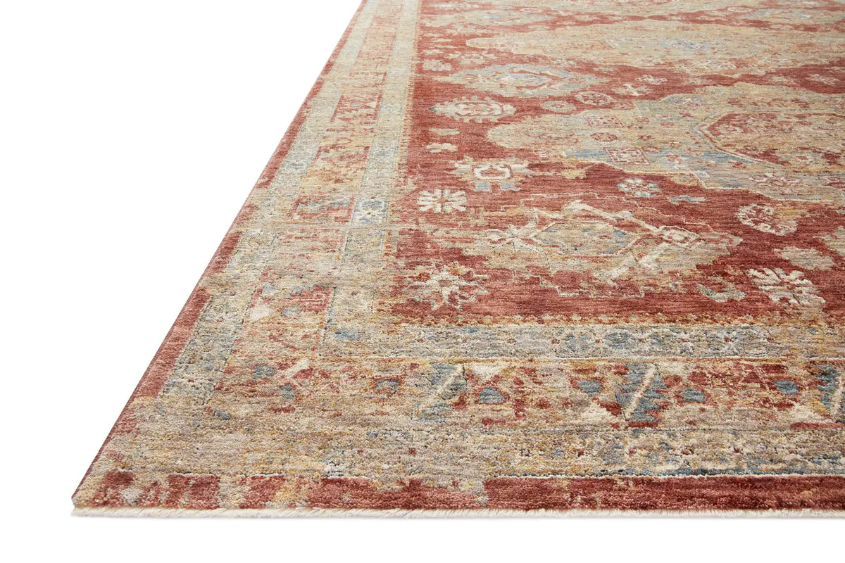 Loloi Gaia Gaa-02 Gold/Brick Rugs - rug corner