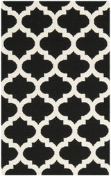 Safavieh Dhurries 3'-0" x 5'-0" Rug in Black / Ivory