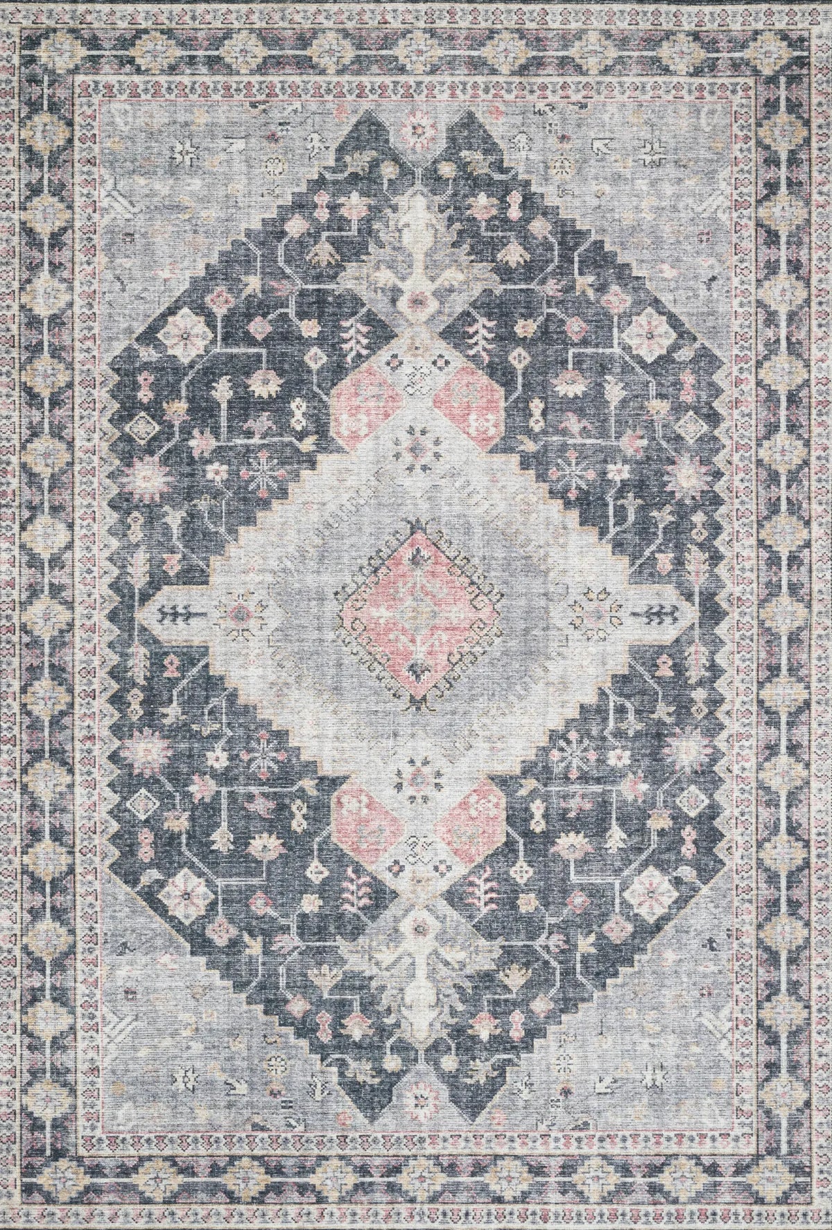 Loloi Skye Sky-02 Charcoal/Multi Rugs - main flat