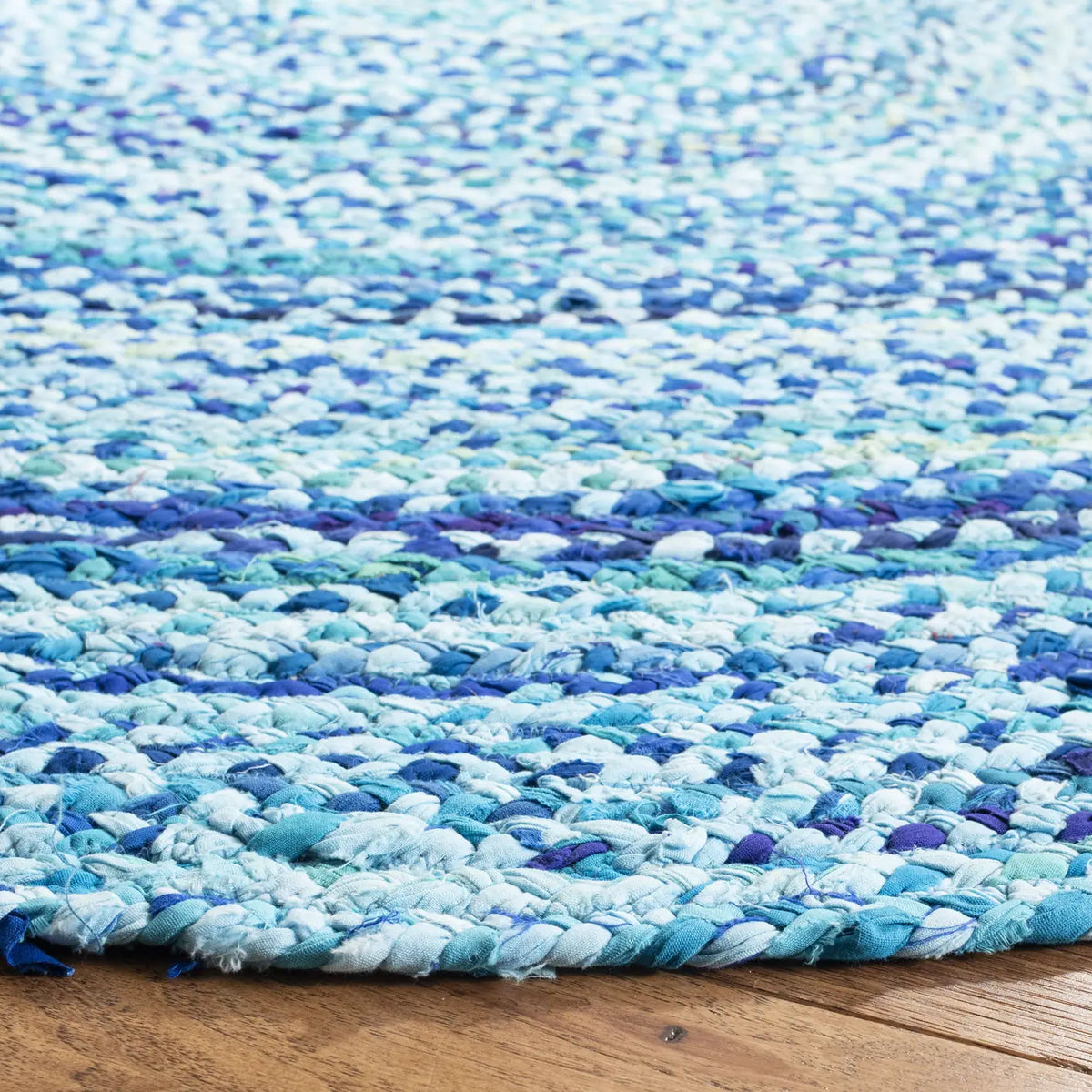 Safavieh Braided 6'-0" x 6'-0" Rug in Turquoise