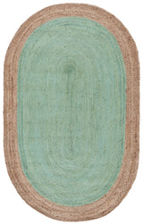 Safavieh Natural Fiber 5'-0" x 8'-0" Rug in Teal / Natural